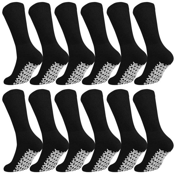 12 Pairs of Non-Skid Diabetic Cotton Quarter Socks with Non Binding To –  Wholesale Diabetic Socks